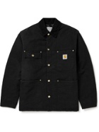 Carhartt WIP - Corduroy-Trimmed Organic Cotton-Canvas Chore Jacket - Black