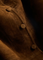Aexae Panelled Suede Shirt Brown