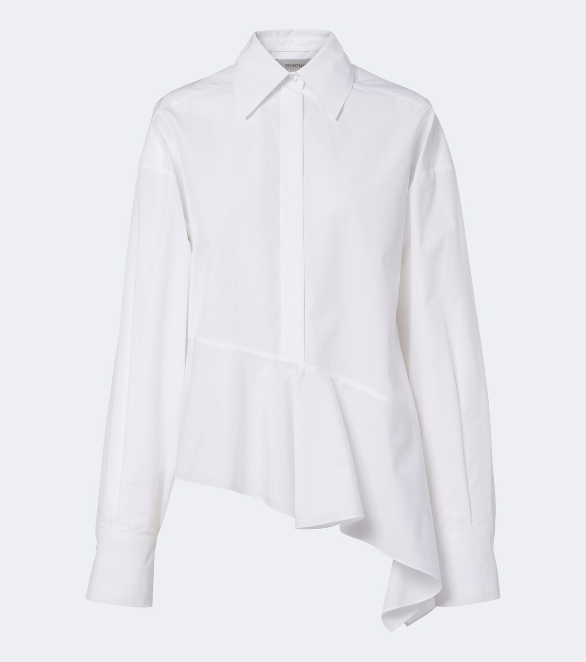 Sportmax Asymmetric cotton poplin shirt