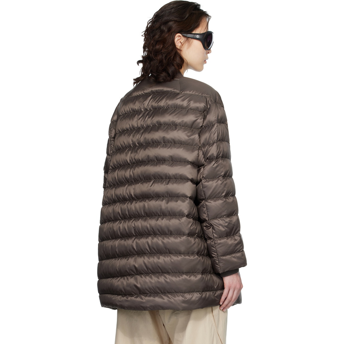 Rick Owens Moncler + Rick Owens Brown Flight Down Jacket