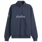 Malbon Men's Collegiate Quarter-Zip Sweatshirt in Navy