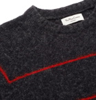 YMC - Striped Wool Sweater - Men - Charcoal