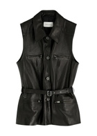 Magda Butrym Belted Leather Gilet Black