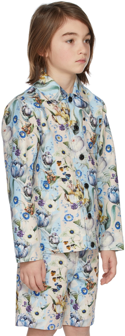 Burberry Kids Multicolor Floral Print Jacket