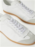 Maison Margiela - Feather Light Suede-Panelled Leather Sneakers - White