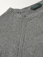 Incotex - Cotton-Blend Bouclé Sweater - Gray