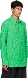 NAMESAKE Green Viterbi Embroidered Long Sleeve Shirt