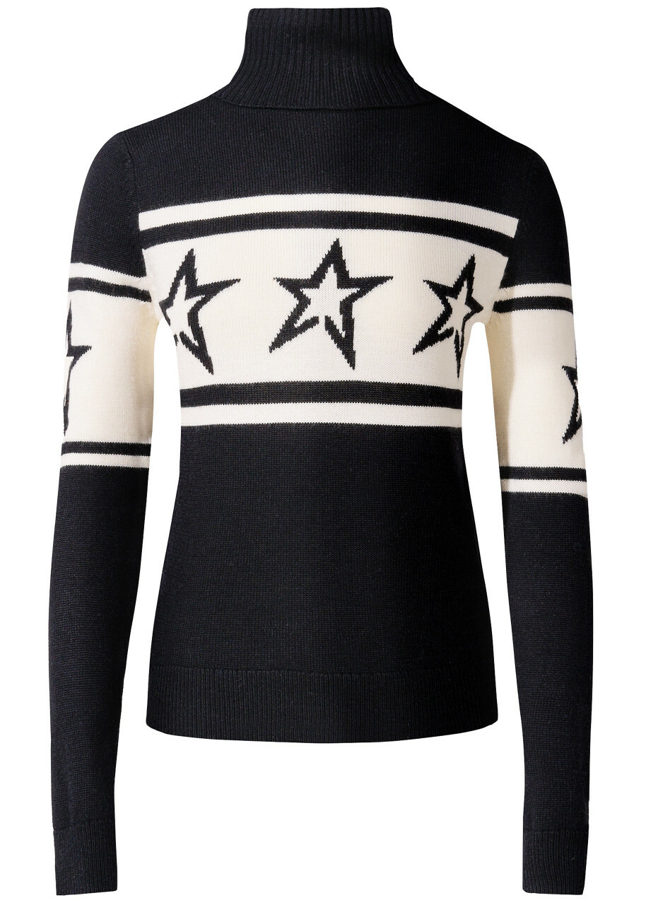 Perfect Moment Chopper Roll-neck Merino Wool Sweater Black