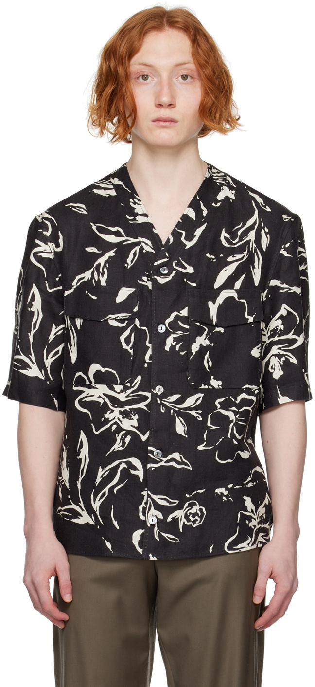 Agnona Black Graphic Shirt Agnona