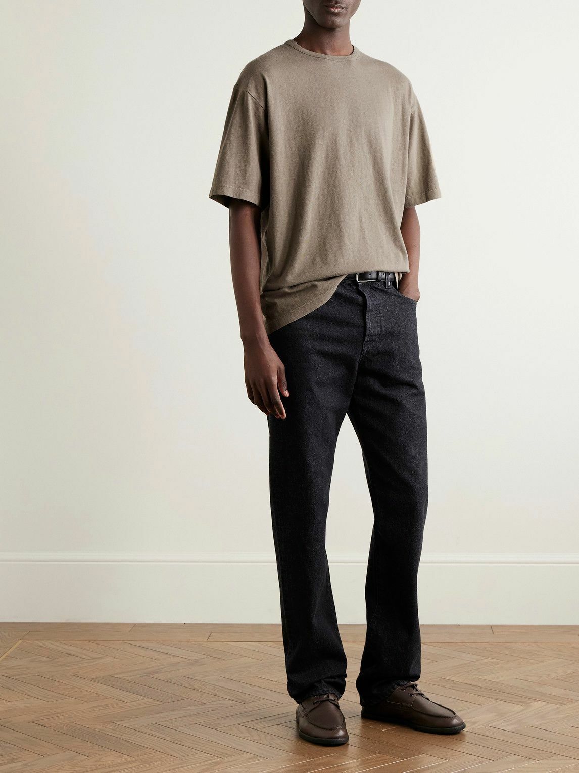 The Row - Steven Cotton-Jersey T-Shirt - Brown