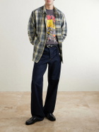 KAPITAL - Buster Peckish Bowy Printed Cotton-Jersey T-Shirt - Black