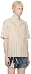 COMMAS Beige Striped Shirt