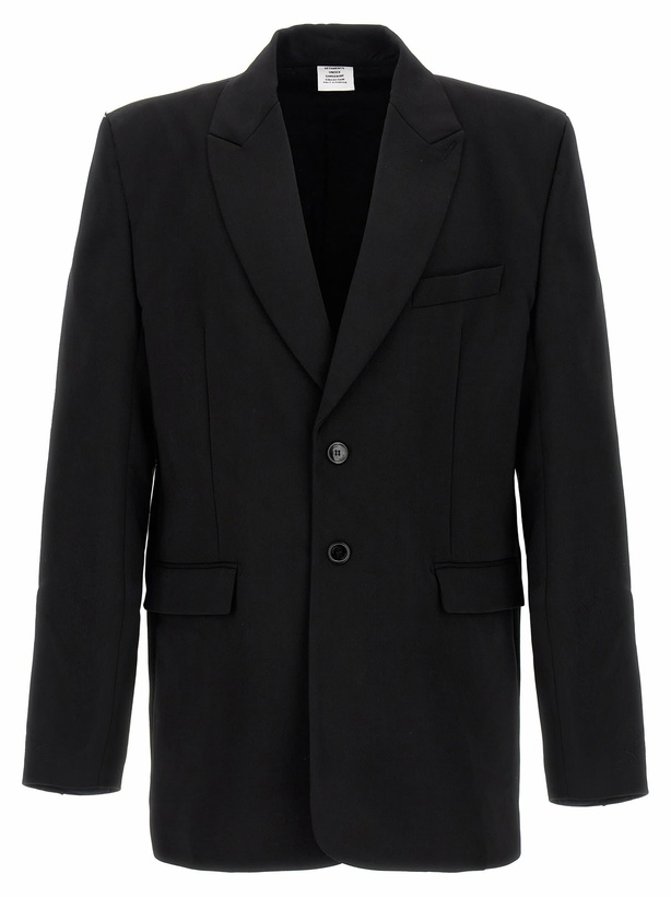 Photo: VETEMENTS logo Embroidered Blazer