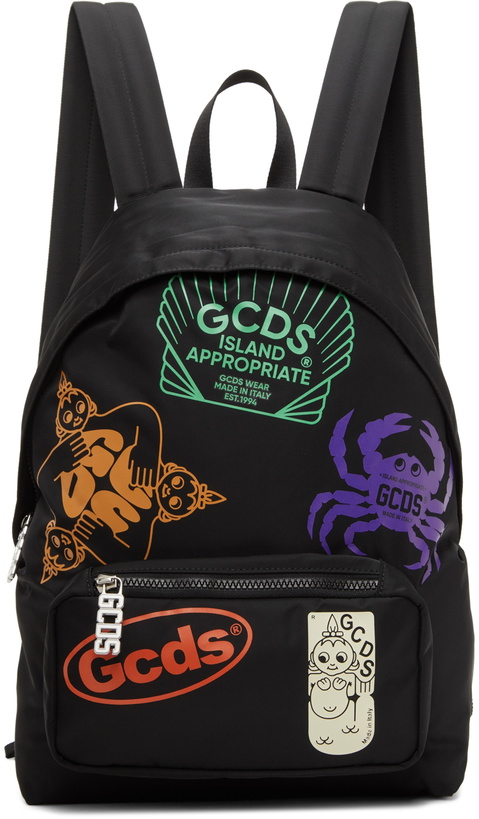 Photo: GCDS Black Nylon Shell Backpack