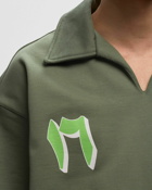 Adish Sur Patch Collar Crewneck Green - Mens - Sweatshirts