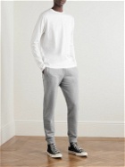 Sunspel - Tapered Brushed Loopback Cotton-Jersey Sweatpants - Gray