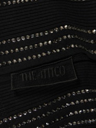 THE ATTICO Embellished Ribbed Jersey Mini Dress