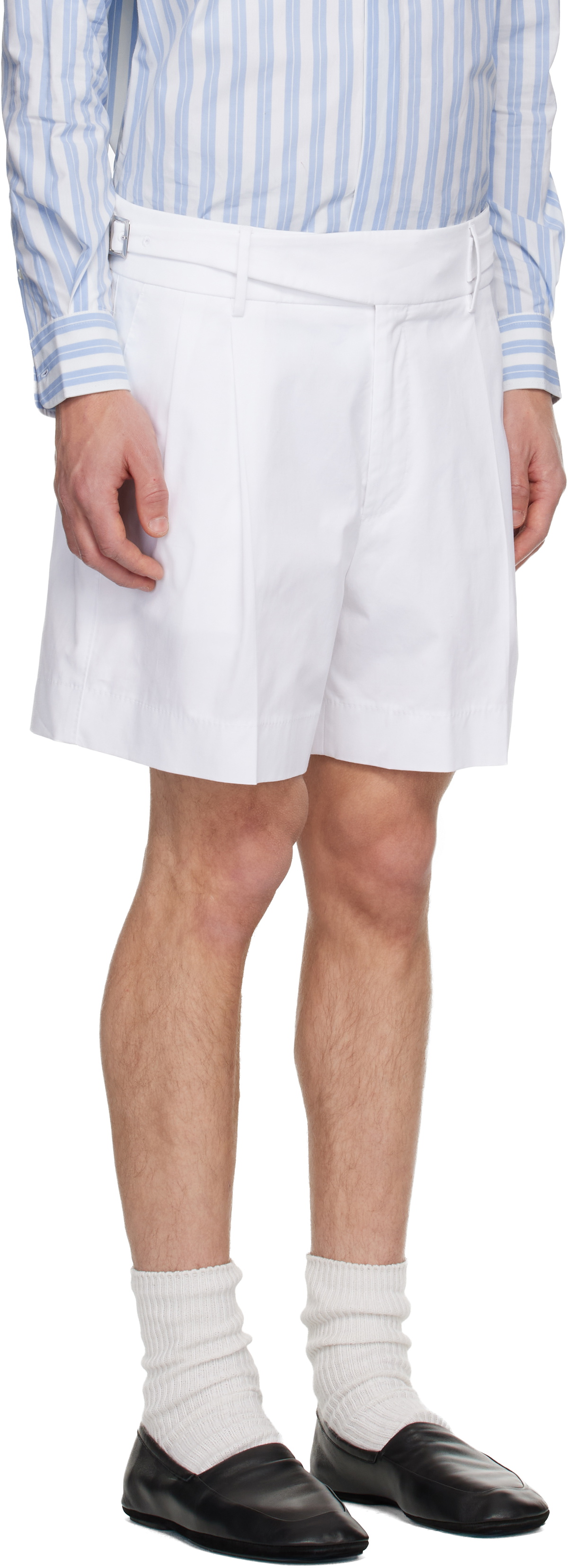 Dolce&Gabbana White Pleated Shorts