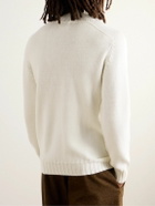 De Bonne Facture - Countryside Wool Rollneck Sweater - White