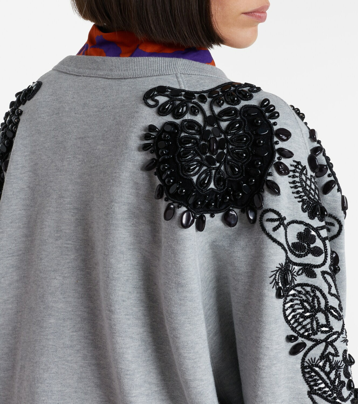 Dries Van Noten Embellished cotton jersey sweatshirt