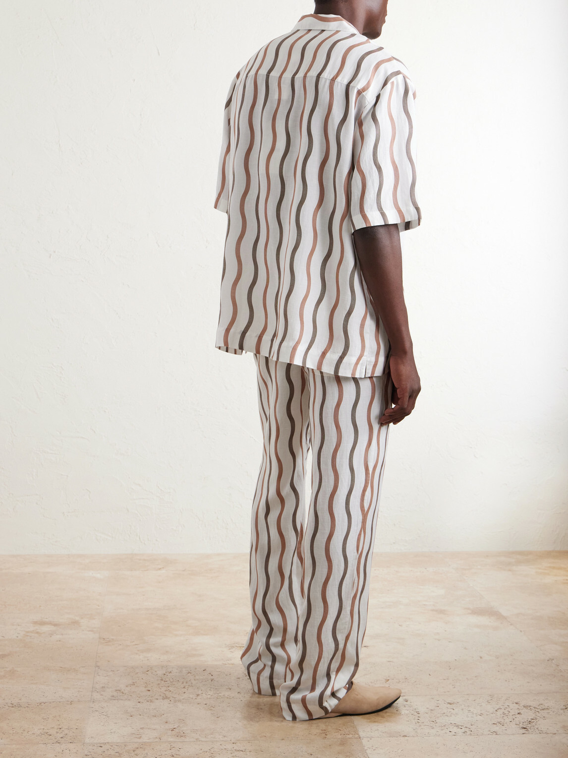 Frescobol Carioca - La Marzocco Delfino Striped Tencel® and Linen-Blend Pyjama Bottoms - Neutrals