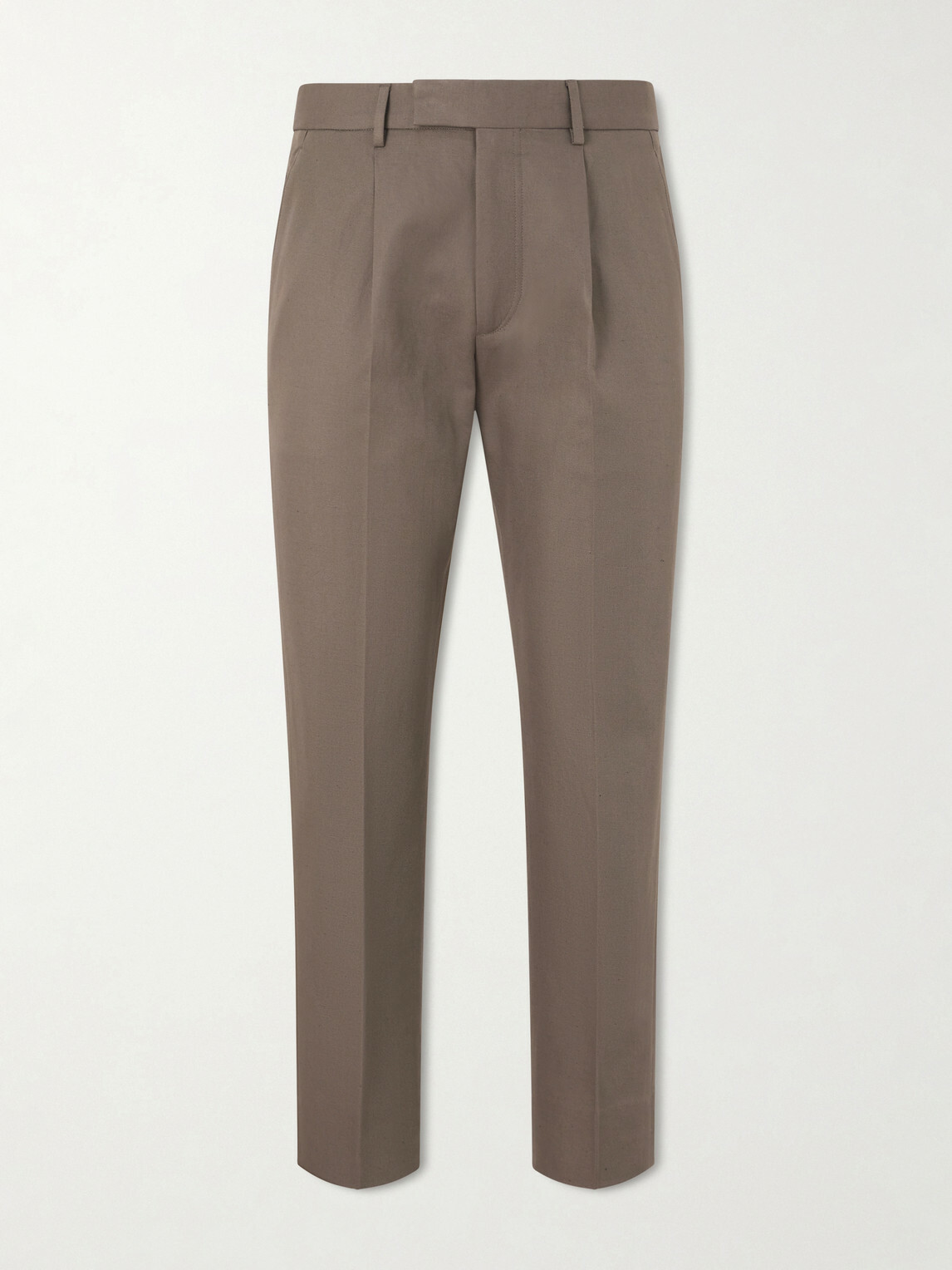 Zegna - Cotton and Linen-Blend Trousers - Green
