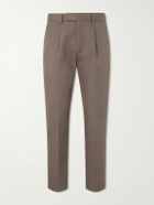Zegna - Cotton and Linen-Blend Trousers - Green