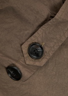 Mki Miyuki Zoku Crinkled Nylon Overshirt Khaki