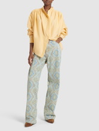 ETRO - Printed Cotton Denim High Rise Jeans