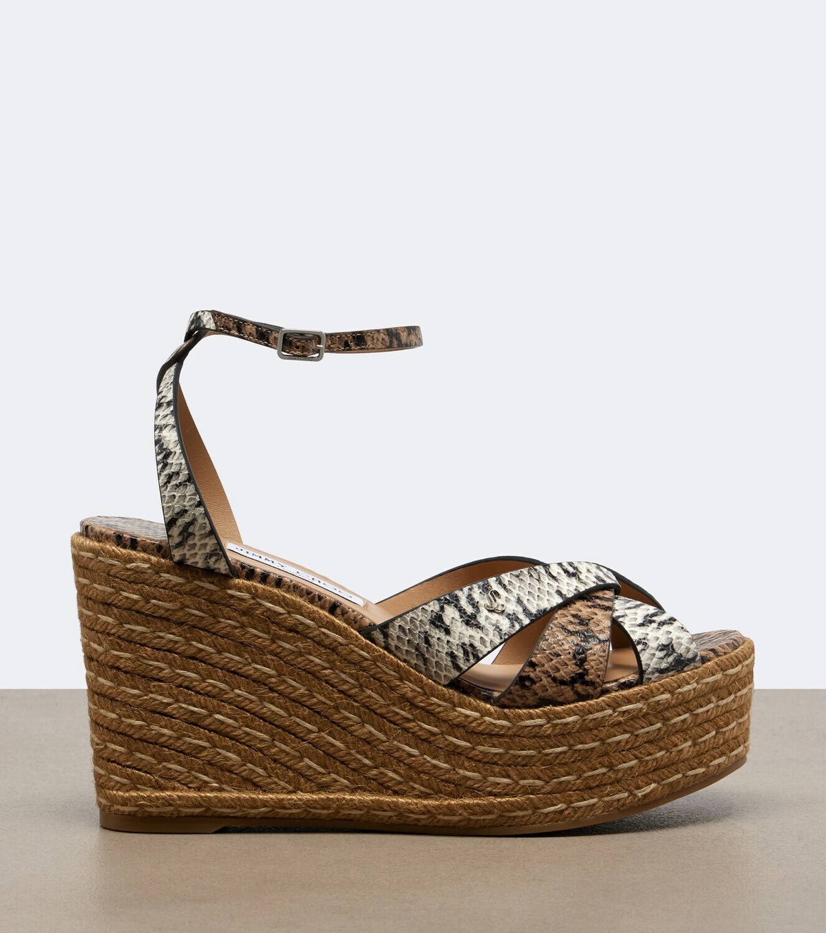 Jimmy Choo Korra snake-print leather espadrilles