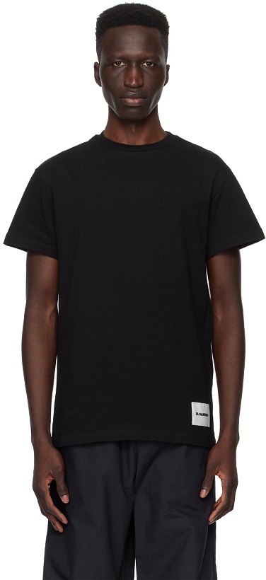 Photo: Jil Sander Three-Pack Black T-Shirts