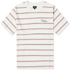 Edwin Men's Windup Stripe T-Shirt in White/Pink/Green