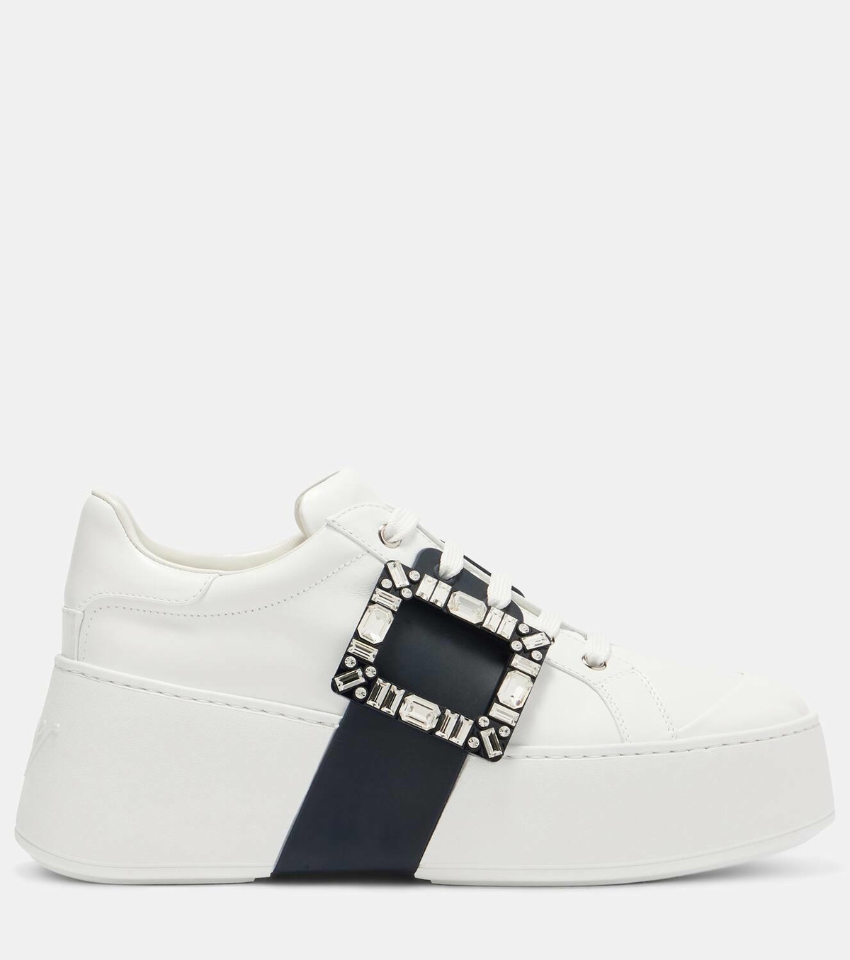 Roger Vivier Viv Skate leather platform sneakers