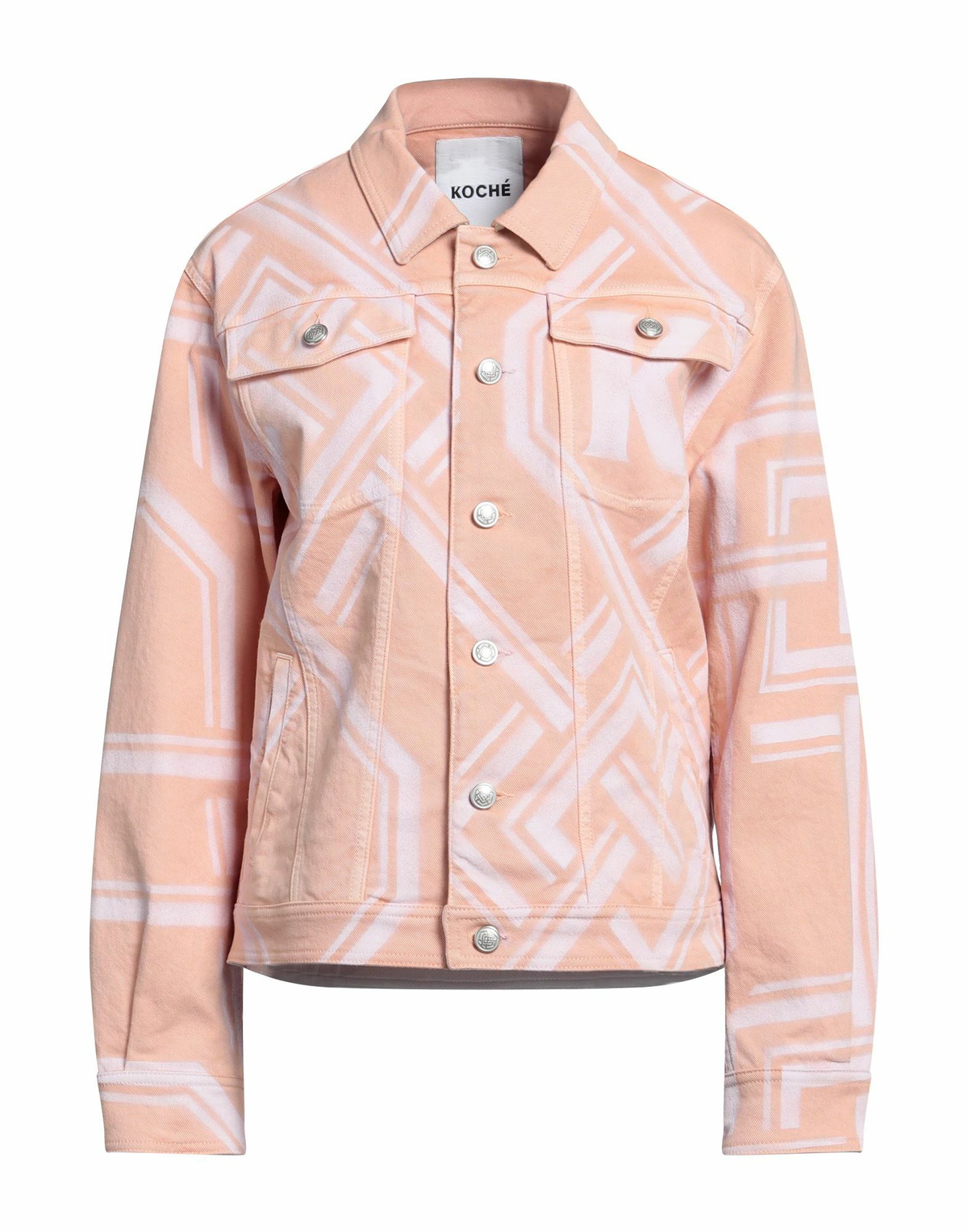Koché Womens Denim outerwear in Salmon pink