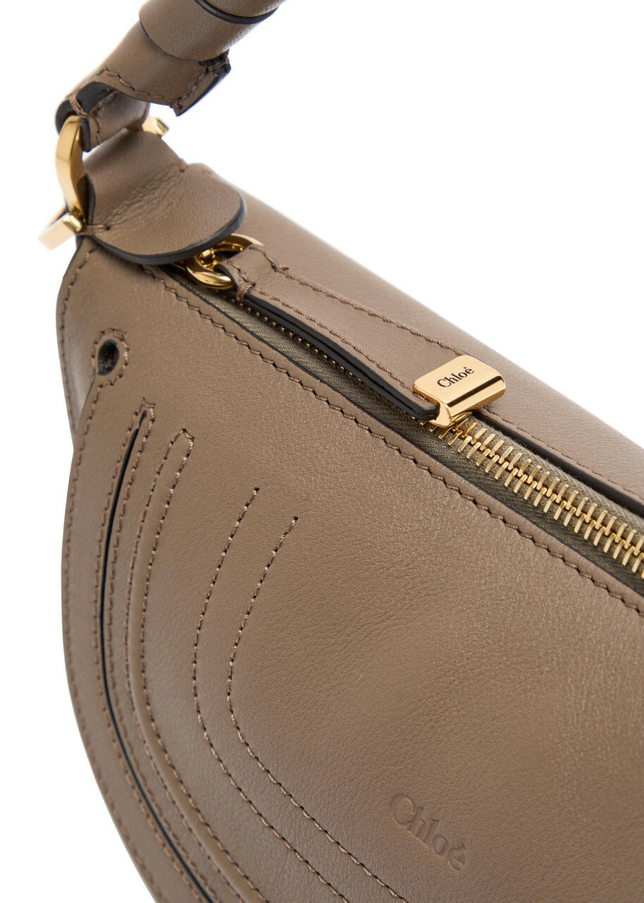 Chloe Marcie Mini Leather Shoulder bag - Taupe - One Size