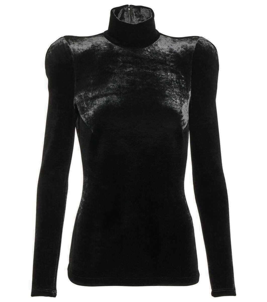 Balenciaga Velvet turtleneck top Balenciaga