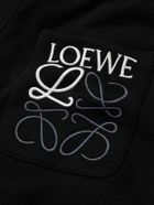 LOEWE - Tapered Cotton-Jersey Sweatpants - Black