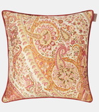 Etro Embroidered cotton cushion