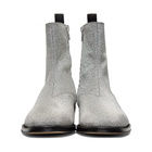 Alexander McQueen Silver and Black Tiny Dancer Boots