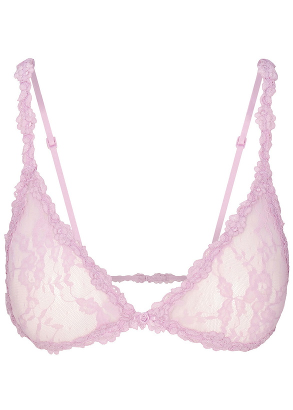 Photo: Skims Stretch-lace Triangle Bralette Light Pink