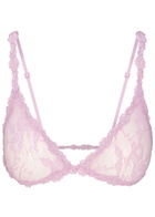 Skims Stretch-lace Triangle Bralette Light Pink