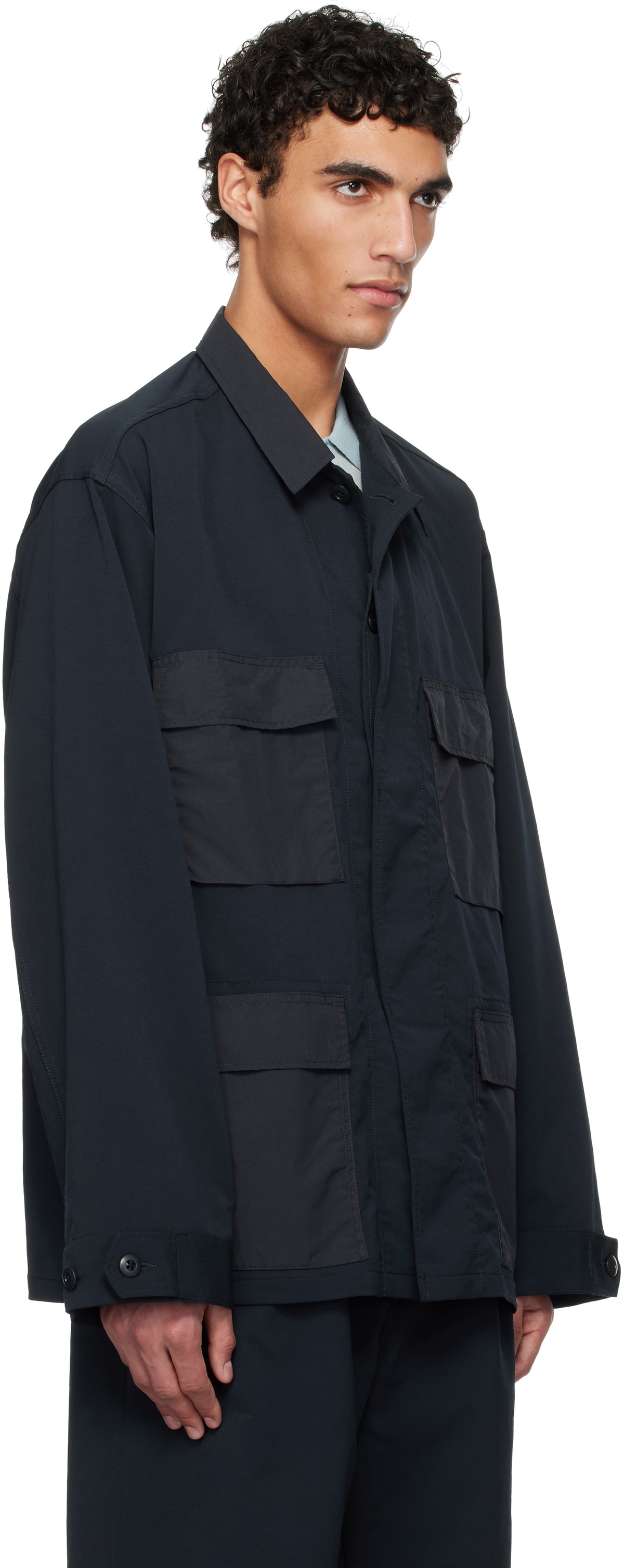 nanamica Navy ALPHADRY Utility Jacket Nanamica