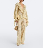 De La Vali Mija ruffled lace blouse