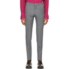 AMI Alexandre Mattiussi Grey Cigarette Fit Trousers