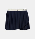 Tory Sport Pleated jacquard miniskirt