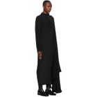 Winnie Black Silk Draped Shoulder Dress