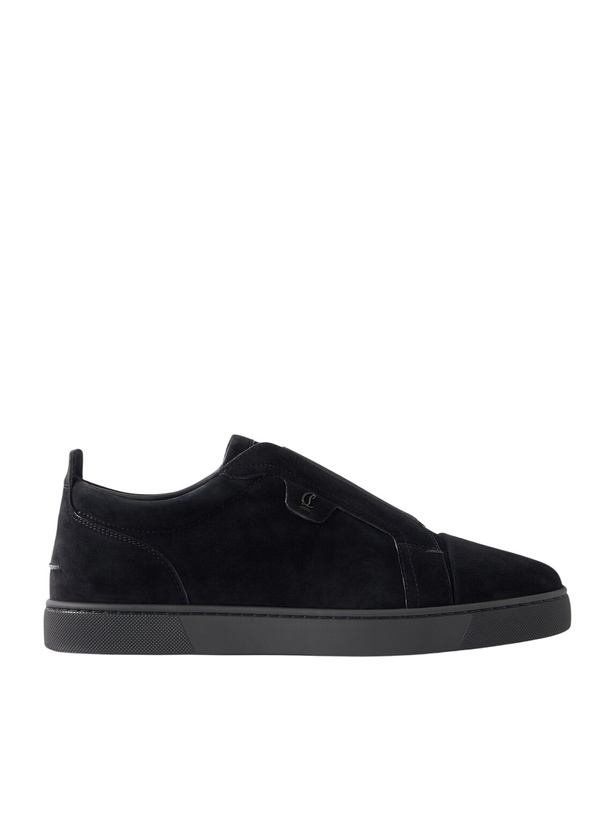 Photo: Christian Louboutin - St Louis Suede Slip-On Sneakers - Black