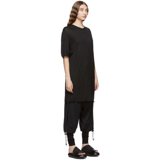 Boris Bidjan Saberi Black Object-Dyed Mens Fit T-Shirt