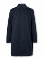 Mr P. - Cotton-Gabardine Coat - Blue
