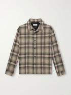 FRAME - Checked Wool-Blend Flannel Overshirt - Brown